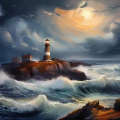 ImagineWithRachid 06 - Lighthouse in a storm