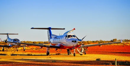 RFDS and SA Police aircraft at Cadney Homestead 2014