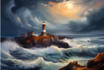 ImagineWithRachid 06 - Lighthouse in a storm